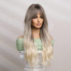 26 InchesLong Curly Wavy Ombre Blonde Wig - Effortless Glamor