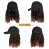 Ins Hot Baseball Cap with 16 Hair Extensions Adjustable Wig Hat Attached African Kinky Curly Hairpiece - Effortless Glamor