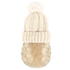 Beanie Hat with Hair Extensions Cap Attached Short Curly Wavy Hairpiece Wig - Effortless Glamor