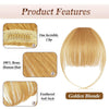 100% Human Hair Clip in Air Bangs - Effortless Glamor