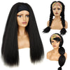 Headband Wig for Black Women Long Black Yaki StraightWig - Effortless Glamor