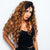 24 Inch Long Ombre Brown Curly Wavy Wig Natural Looking Fluffy Layered Wig - Effortless Glamor