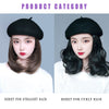 Beret Volume Straight Short Hair Cap Wig - Effortless Glamor