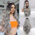 26 inch Long Silver Wig for Women Ombre Silver Grey Wigs Middle Part Wavy Cosplay Wig - Effortless Glamor