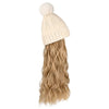 WigyyIns Hot Hat Hair Extension Long Wavy Curly White Hat Wig - Effortless Glamor