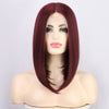 Wine RedLace Wigs Short Straight Lace Front Wig for Women