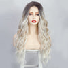 Ins Hot Brown Mixed Blonde Long Wavy Mini Lace Front Wigs - Effortless Glamor