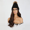 Knit Beanie Winter Hat with Removable Hair Hat Wig - Effortless Glamor