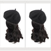 Beret Volume Straight Short Hair Cap Wig - Effortless Glamor