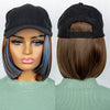 Synthetic Natural Wigs Hat Seamless Connection Hair Extension for Women Wigs Short Bob Baseball Cap Wig - Effortless Glamor