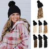 WigyyIns Hot Hat Hair Extension Long Wavy Curly Black Hat Wig - Effortless Glamor