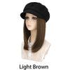 Synthetic 19.5-Inch Newsboy Cap Wig Suitable For Daily Use - Effortless Glamor