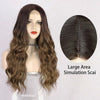 Ins Hot Brown Mixed Blonde Long Wavy Mini Lace Front Wigs - Effortless Glamor