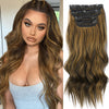 4pcs/set Long Wavy Hair Extensions Clip In Hair Extensions - Effortless Glamor