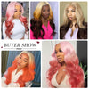 Long Body Wave Wigs for Women Blonde Yellow Brown Orange Wig