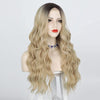 Ins Hot Brown Mixed Blonde Long Wavy Mini Lace Front Wigs - Effortless Glamor