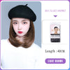 Beret Volume Straight Short Hair Cap Wig - Effortless Glamor