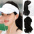 Ponytail Medium Length Curly Hair Open Top White Hat Wig - Effortless Glamor