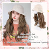 Summer Hat Wigs With Curly And Straight Hair - Effortless Glamor