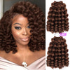 8inches Ombre Braiding Hair Jumpy Wand Curl Crochet Braids Synthetic Crochet Hair Extension for Black Women - Effortless Glamor