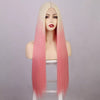 Ins Hot Long Blonde Orange Cosplay Mini Lace Wigs - Effortless Glamor