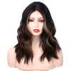 2022 Hot Black Brown Mini Lace Front Gradient Wig - Effortless Glamor