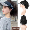 Natural Curly Hair Ponytail Open Top Wig Hat - Effortless Glamor