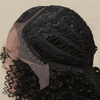 Short Black Kinky Curly Synthetic Lace Front Wigs