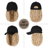 Ins Hot Baseball Cap Hair with 14 inch Wave Curly BobWig - Effortless Glamor