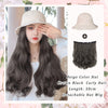 Summer Hat Wigs With Curly And Straight Hair - Effortless Glamor