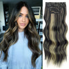 4pcs/set Long Wavy Hair Extensions Clip In Hair Extensions - Effortless Glamor