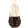 Beanie Hat with Hair Extensions Cap Attached Short Curly Wavy Hairpiece Wig - Effortless Glamor