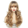 23 Inches Long Blonde Curly Wavy Wig - Effortless Glamor