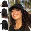 Ins Hot Baseball Cap with 16 Hair Extensions Adjustable Wig Hat Attached African Kinky Curly Hairpiece - Effortless Glamor