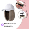 Black And White Baseball Cap Wig - Effortless Glamor