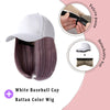 Black And White Baseball Cap Wig - Effortless Glamor