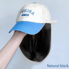 Pink Baseball Cap Hat Wigs - Effortless Glamor