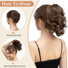 Claw Clip Short Ponytail Hair Extensions Bendable Metals Messy Bun - Effortless Glamor