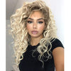 New Wave Golden Fluffy Hot Wigs - Effortless Glamor