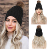 Wigyy Beige Beanie Wig Hair Extensions - Effortless Glamor