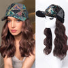 Long Wavy Hair Hat WigNaturally Connect Wig Summer Adjustable Hat Wig - Effortless Glamor