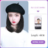 Beret Volume Straight Short Hair Cap Wig - Effortless Glamor