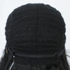 Long Black Wavy Mid Part Wide Lace Front Wigs - Effortless Glamor