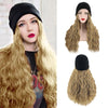 Knit Beanie Hat Wig with Long Wave Hair Extension For Women - Effortless Glamor