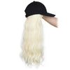 Long Wave Baseball Cap withWavy Women Wig Hats - Effortless Glamor