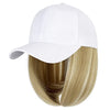 Ins Hot Baseball Cap with 14'' Hair Extensions Adjustable Wig - Effortless Glamor