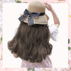 Summer Hat Wigs With Curly And Straight Hair - Effortless Glamor