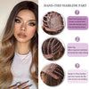 Hot Brown OmbreBlonde Wavy Long Mini LaceWigs - Effortless Glamor