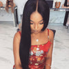 24" Brazilian Black Straight Mini Lace Front Wig - Effortless Glamor