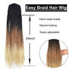 24inch Long Braiding Hair Baseball Cap Wig Box Braid wig - Effortless Glamor